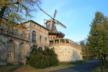 l'extérieur du moulin historique de Sanssouci