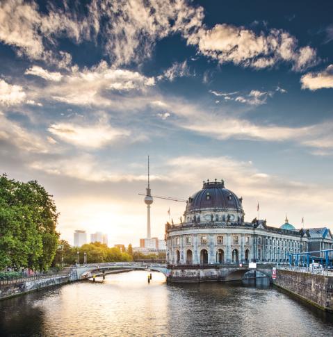 Berlin Morning with a view of the Bode Museum