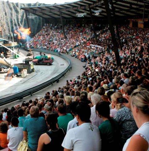 Filmpark Babelsberg: Explosive Momente bei der Stuntshow im Vulkan