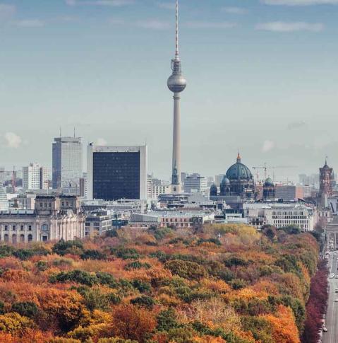 Berlin WelcomeCard Berliner Skyline im Herbst