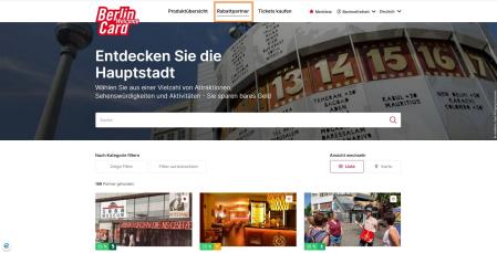 Rabattpartner Screenshot der Rabattpartner-Übersicht