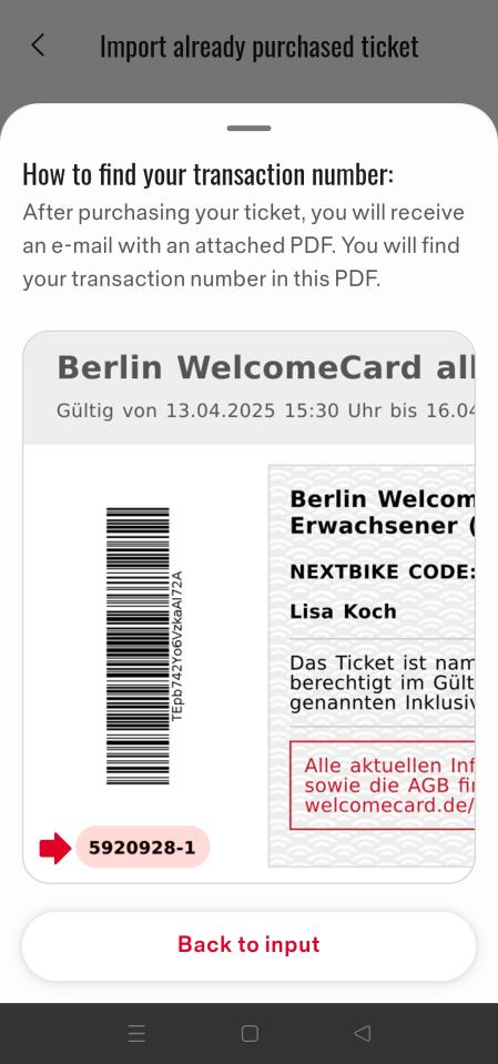 Info Ticket Number