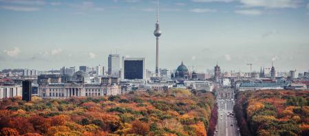 Berliner Skyline im Herbst