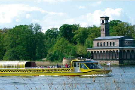 Watertaxi on a lake 