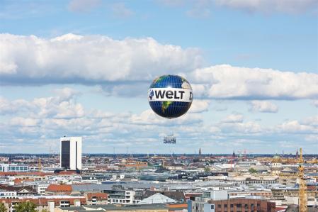 Hot air balloon over Berlin